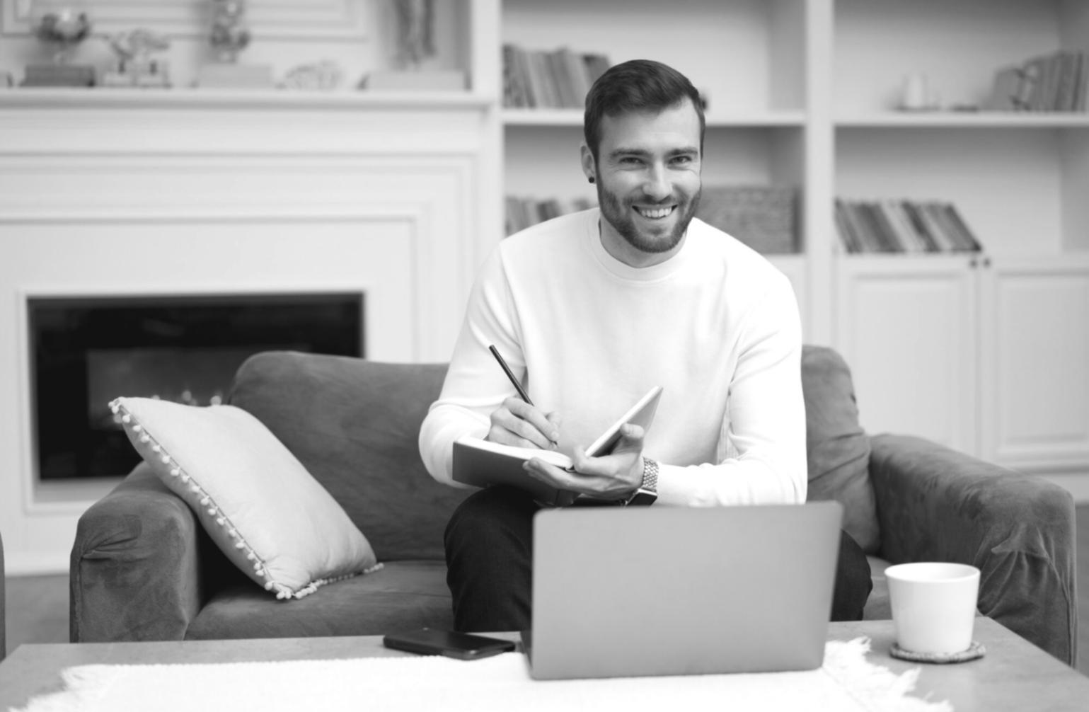 Professional financial analysis workspace with charts and investment reports